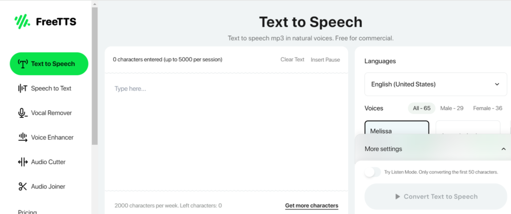 Free TTS-free text to speech

