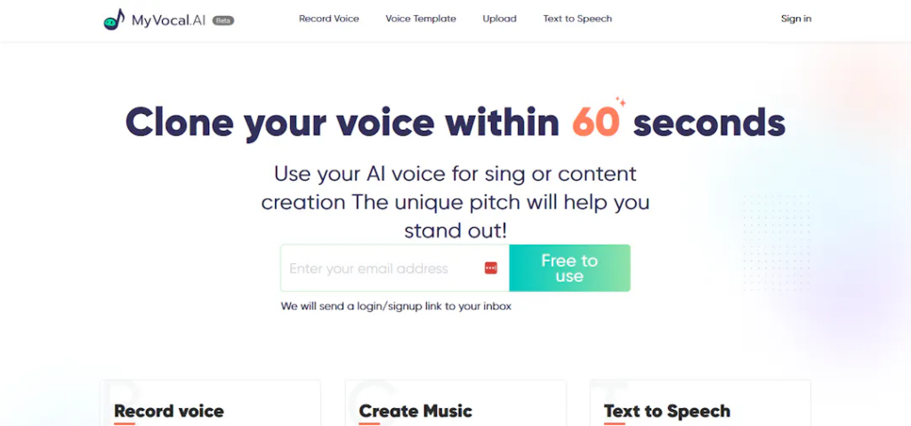 MyVocal AI-AI Celebrity Voice Generators