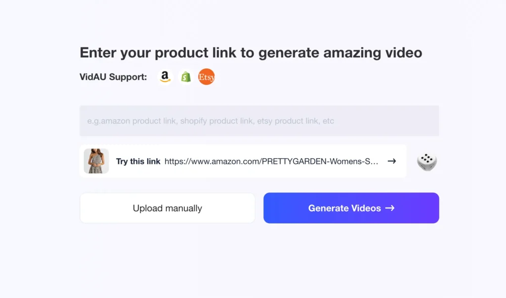 enter url for free ai video creator 