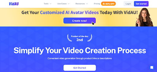 VidAU, AI avatar video generator free