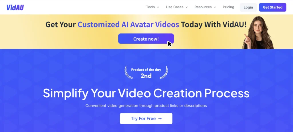 VidAU's ai video generation