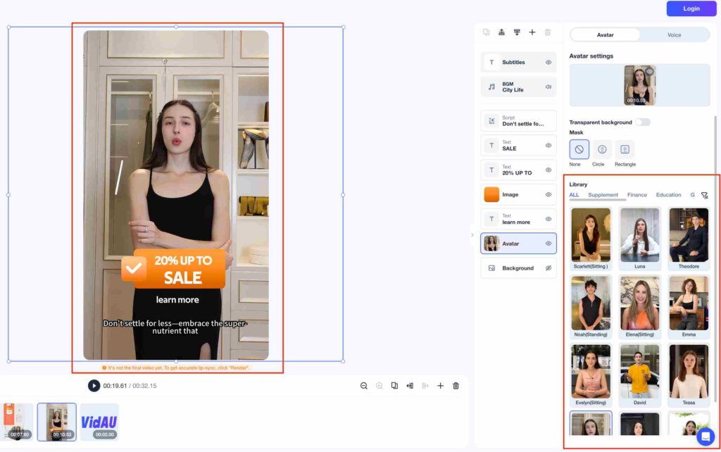 AI avatars in online caption maker for brand credibility 