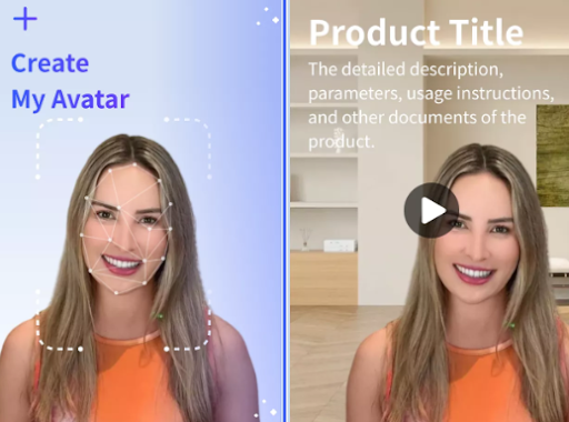 VidAU AI avatar creator for product marketing