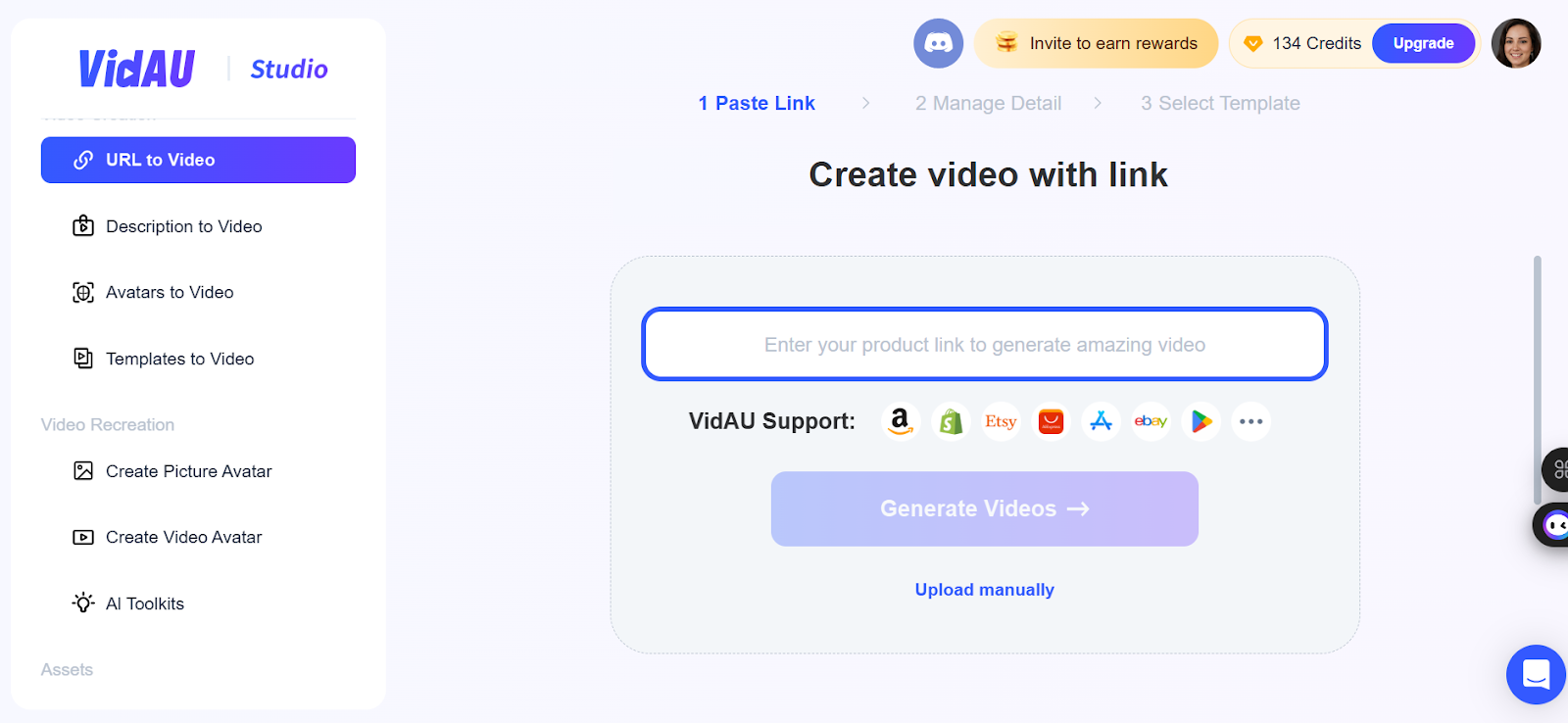 Use the VidAU’s URL to video feature and start producing viral contents for your business. 