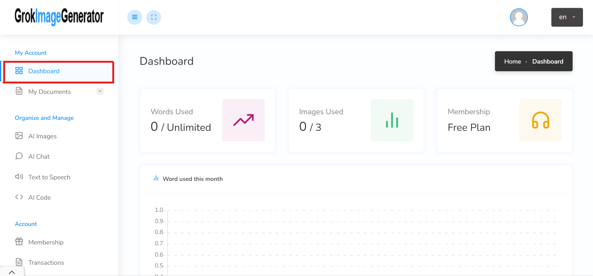 Grok AI Images Dashboard
