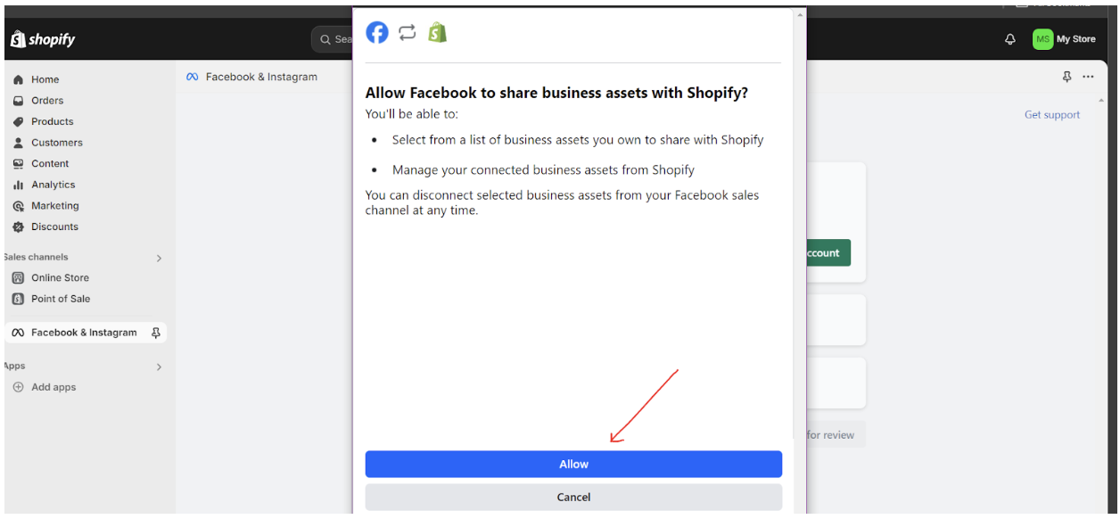 how to connect Shopify to Facebook