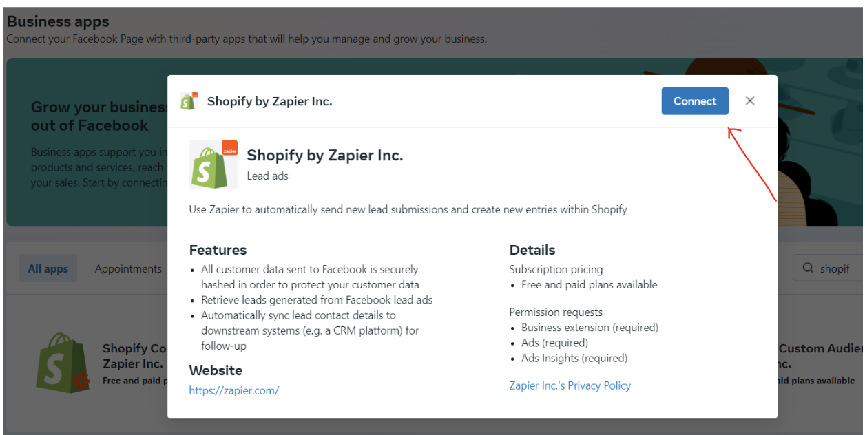  connect products catalogue for Shopify Ads Facebook Integration