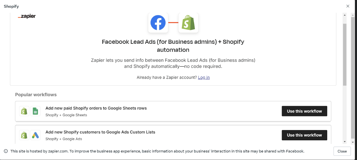 Shopify Ads Facebook Integration