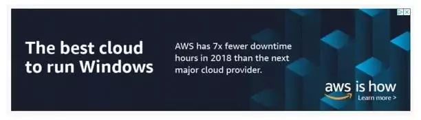 Amazon Web Services ad example