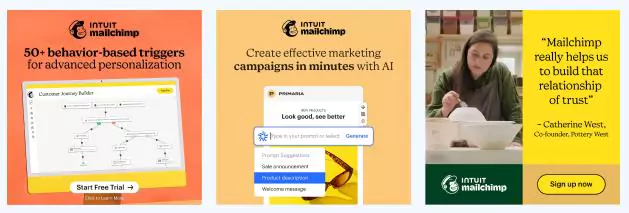 MailChimp ad example