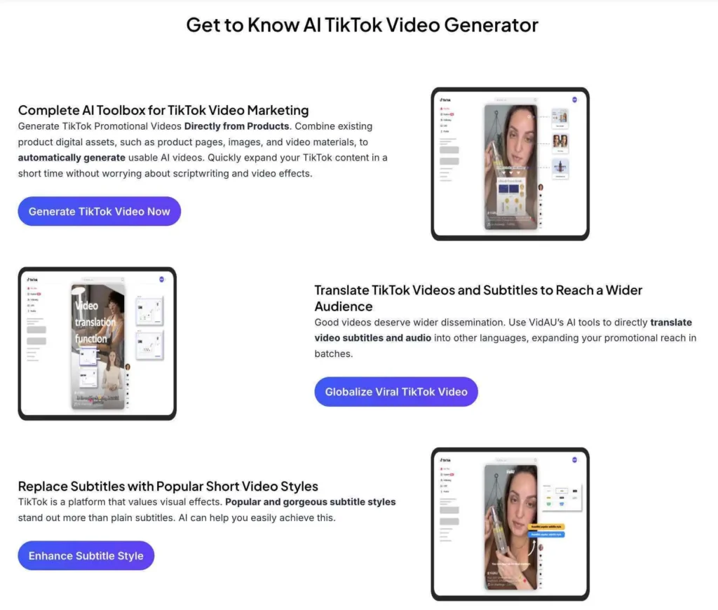 tiktok library in Video Ads Creator AI