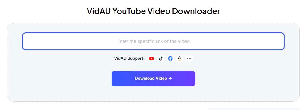 Paste the Link into VidAU Downloader